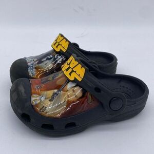 Star Wars Crocs Clogs Shoes Unisex Boys 6 Girls 7 Black Roomy Fit Slip On Casual